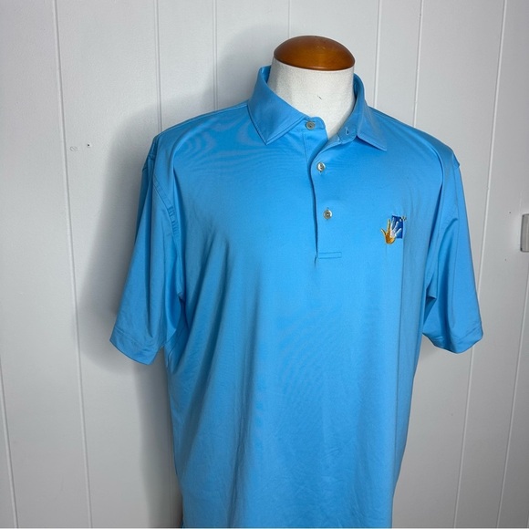 Peter Millar Summer Comfort Blue Polo Shirt - Picture 1 of 9